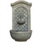 Sunnydaze Rosette Leaf Polystone Outdoor Solar Wall Fountain - Limestone